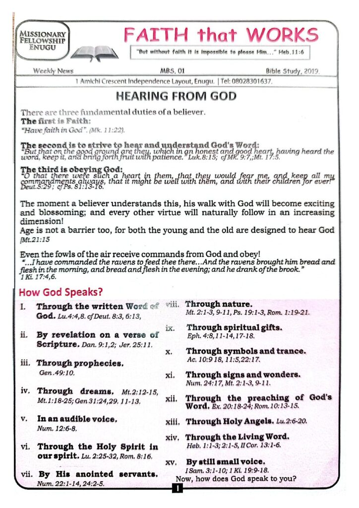 thumbnail of Hearing from God 1